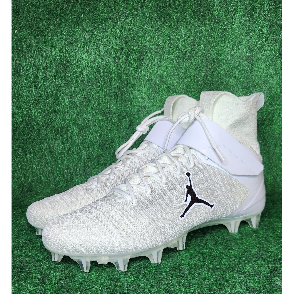 Jordan Nike Alpha Menace Elite 2 White Football Cleats CV1664-103 Mens size 15